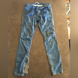 Pierre Balmain Skinny Jean embroidered and embellished plus zippers